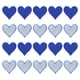 thumbnail image 1 of Parche de corazón Uxcell azul planchado, parche bordado, aplique de 2.8x2.68 pulgadas, reparación de ropa, mochila, 20 piezas, 1 of 6