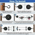 thumbnail image 5 of Tootaci 150ft Clothesline Outside Kit, Black Pvc Coated Heavy Duty Stainless Steel Wire with 2PCS 6.3" Pulley, M8 Metal Hooks, 3 Separator, 5 of 8