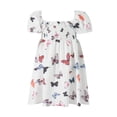 thumbnail image 3 of Parent-Child Dress  Mom Daughter Butterfly Printed Drawstring Slimming A-Lined High Waist Midi, 3 of 7
