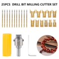 thumbnail image 2 of 10PCS Pattern Wood Bead Maker Beads Woodworking Tool KitMaker Beads Wooden Bead Drill Bit Milling Cutter Set, 2 of 9