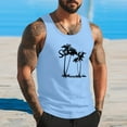 thumbnail image 2 of Zmoon Men's 3D Digital Printing Street Style Loose Beach Coconut Tree Vacation Vest, 2 of 4