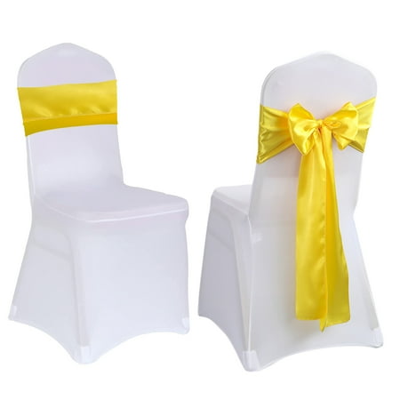

WEPRO Chair Ribbon Bow Strap Wedding Banquet Party Event Decoration Chair Bow Tie Chair Bow