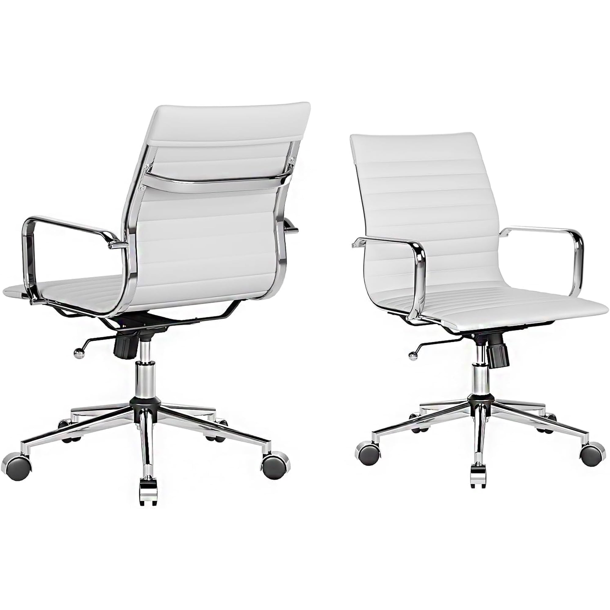white office chair ergonomic swivel product