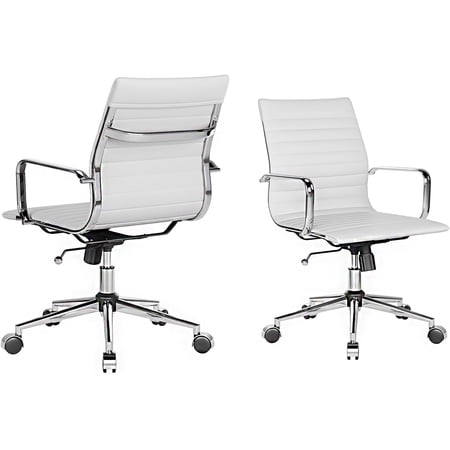 white office chair ergonomic swivel product