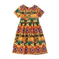 thumbnail image 1 of Rovga Fashion Dresses For Girls 0-5Y Kids Dashiki African Print Short Sleeve Princess Dress Clothes, 1 of 9