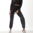 thumbnail image 1 of WILLBEST Pantalones Casuales para Mujer, de Cuero Sintético Negro, Cintura Alta, Rectos, Pierna Ancha, Estilo Punk, para Un Estilo y Comodidad Diarios. Mediana, 1 of 4