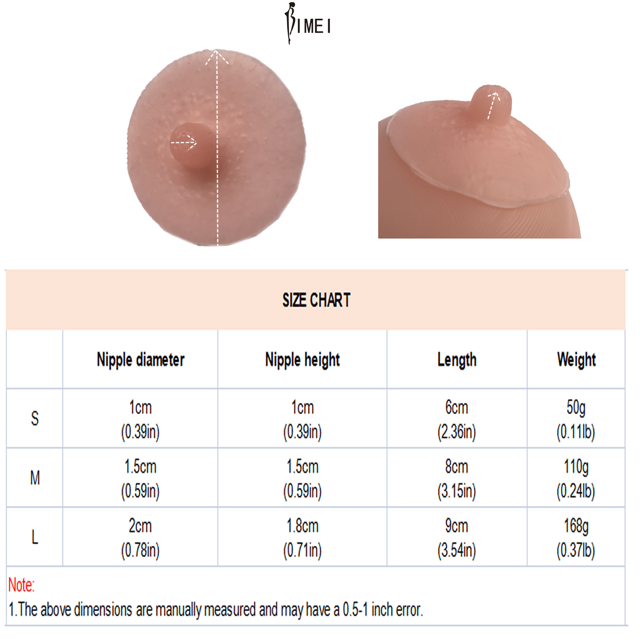 Abusun Adhesive Silicone Nipples Reusable Breast Covers Forms Natural  Attachable Fake Nipples for Women Man