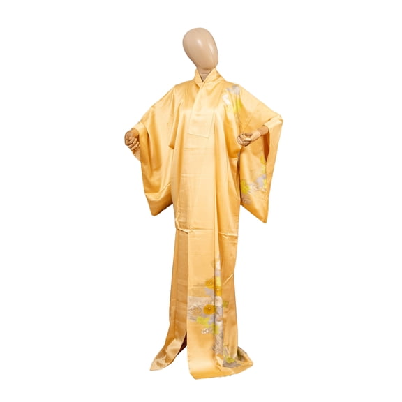 DEAR VANILLA Authentic Traditional Japanese Homongi Kimono for Women Silk Robe Made in Japan KMH-0120