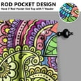 thumbnail image 3 of Paisley Design Kitchen Curtains - Vintage Paisley Design Tier Cafe Curtains for Bathroom Living RV Rod Pocket Window Drapes 36 Inch 2 Panels Set 28"x36" 2 Panels Window Treatment Tiers, 3 of 4