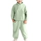 thumbnail image 1 of Odeerbi 6M-11Y Niños Niñas Trajes de Invierno Polipiel Sudaderas Cuello Mofle Con Media Cremallera Pantalones de Sudadera Niños Franela Manga Larga Ropa de Dormir Set, 1 of 9