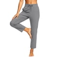 thumbnail image 2 of Women's Loose Straight Yoga Pants With Drawstring Waist For Sporty Casual Wear, 2 of 9