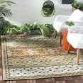 thumbnail image 2 of SAFAVIEH Veranda Moriah Geometric Indoor/Outdoor Area Rug, Green/Terracotta, 5'3" x 5'3" Square, 2 of 6