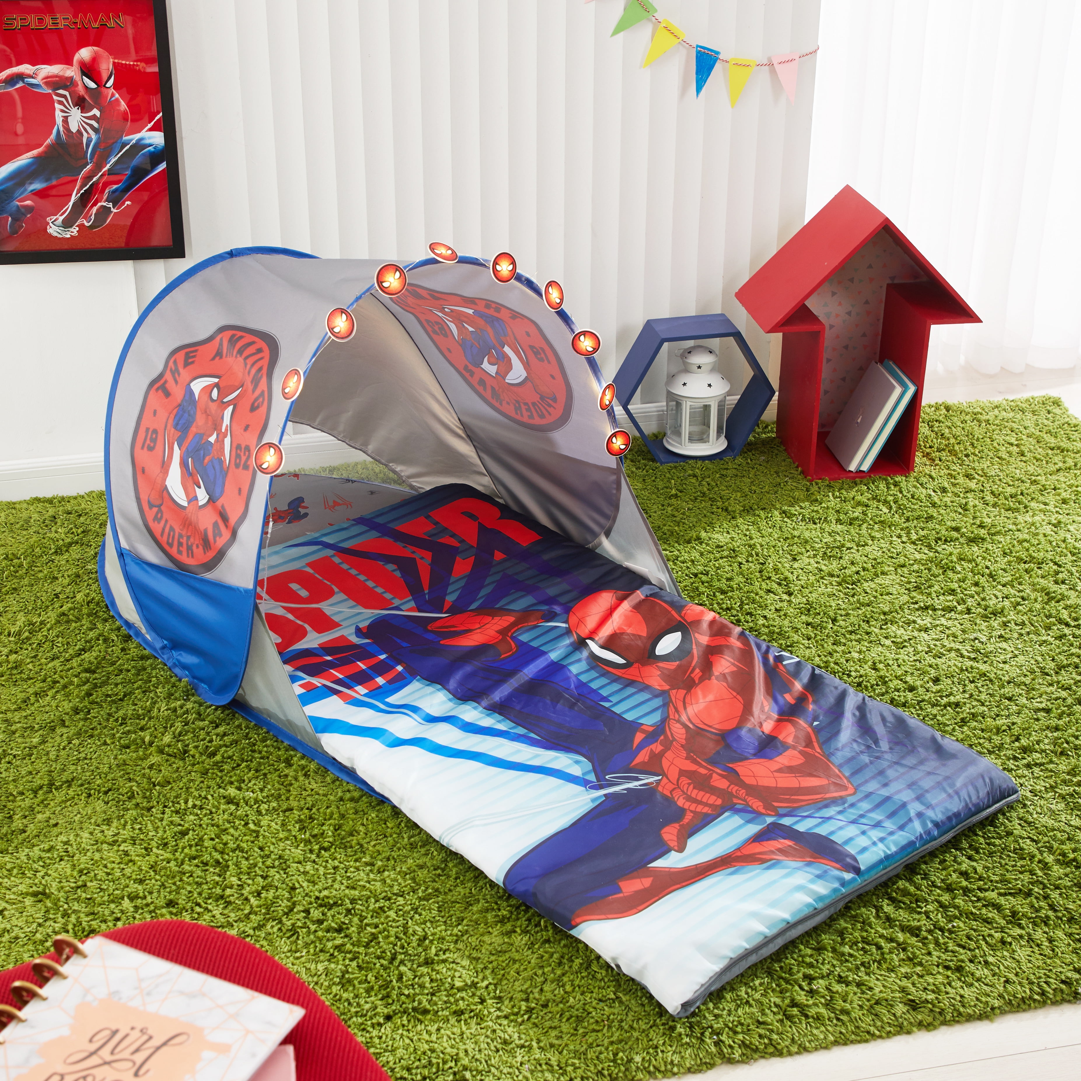 Personalised Any Name spider man Blue Pencil Case Make Up Bag School Kids 65 