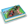 thumbnail image 1 of Decoración para tartas DecoSet® Mario Kart™ de 3 piezas con karts de carreras y bandera, 1 of 8