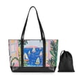 thumbnail image 7 of FORMRS Canvas Laptop Tote Bag for Women with 15.6" Computer Compartments Shoulder Handbag, Yellow Seaside, 7 of 7