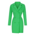 thumbnail image 5 of Luxalzxs Blazer Dress for Women Double Breasted Long Sleeve V Neck Suit Jacket Sexy Cutout Waist Blazer Dresses for Work Office Business, 5 of 7
