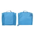 thumbnail image 4 of Hanging Toiletry Bag, Polyester Large Capacity Travel Toiletry Bag Wide Carry Handle  For Bathroom Blue, 4 of 8