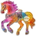 thumbnail image 1 of 2026 Chinese Zodiac Horse Christmas Tree Ornament, 2D Acrylic Equestrian Racing Rider Gift with Rhinestones for Women & Girls, 3.15 Inch, 1 of 8