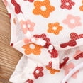 thumbnail image 4 of HESHENG Newborn Baby Girls Floral Summer Outfits Sleeveless Sling Romper Tops + Ruffle Shorts + Headband Clothes Set, Colorful 0-3M(70), 4 of 9