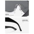 thumbnail image 2 of Gafas Una Sin Marco Cinco Puntas Gafas Y2K para Fiesta (negro), 2 of 9
