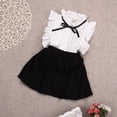 thumbnail image 4 of JUNWELL 2PCS Set Girls Dress Kids Baby Toddler Tops+Skirt T-shirt Outfits Set Clothes Black 3-4 Years, 4 of 8