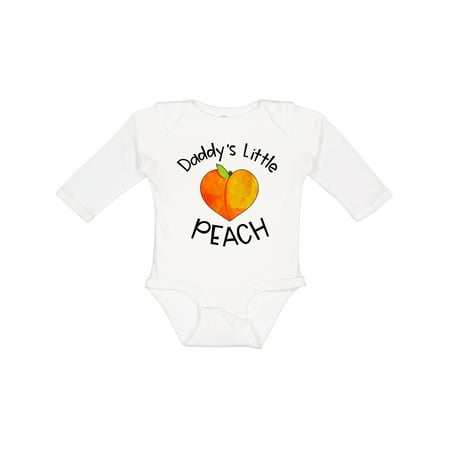 

Inktastic Daddy s Little Peach Cute Peach Heart Gift Baby Boy or Baby Girl Long Sleeve Bodysuit