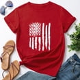 thumbnail image 2 of 4th of July Shirts for Women Casual Summer Tops Blouses Short Sleeve Shirt Alsol Lamesa, 2 of 3