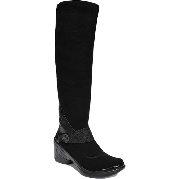 Bzees Womens Euphoria Faux Leather Tall Mid-Calf Boots Black 8.5 Medium (B,M)