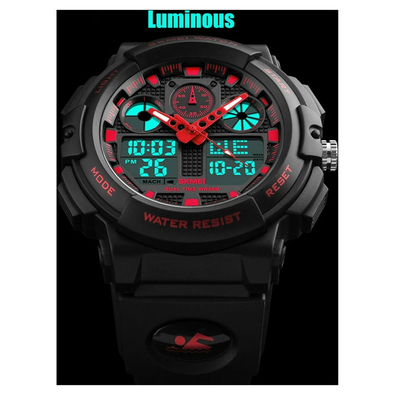 Men Large Face LED Digital Watch Digital Watch Electronic For Women Men  Rose Gold 