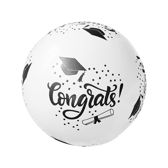 Congrats Balloons Set, Black and White, 27 Pieces, Graduation by Way To Celebrate