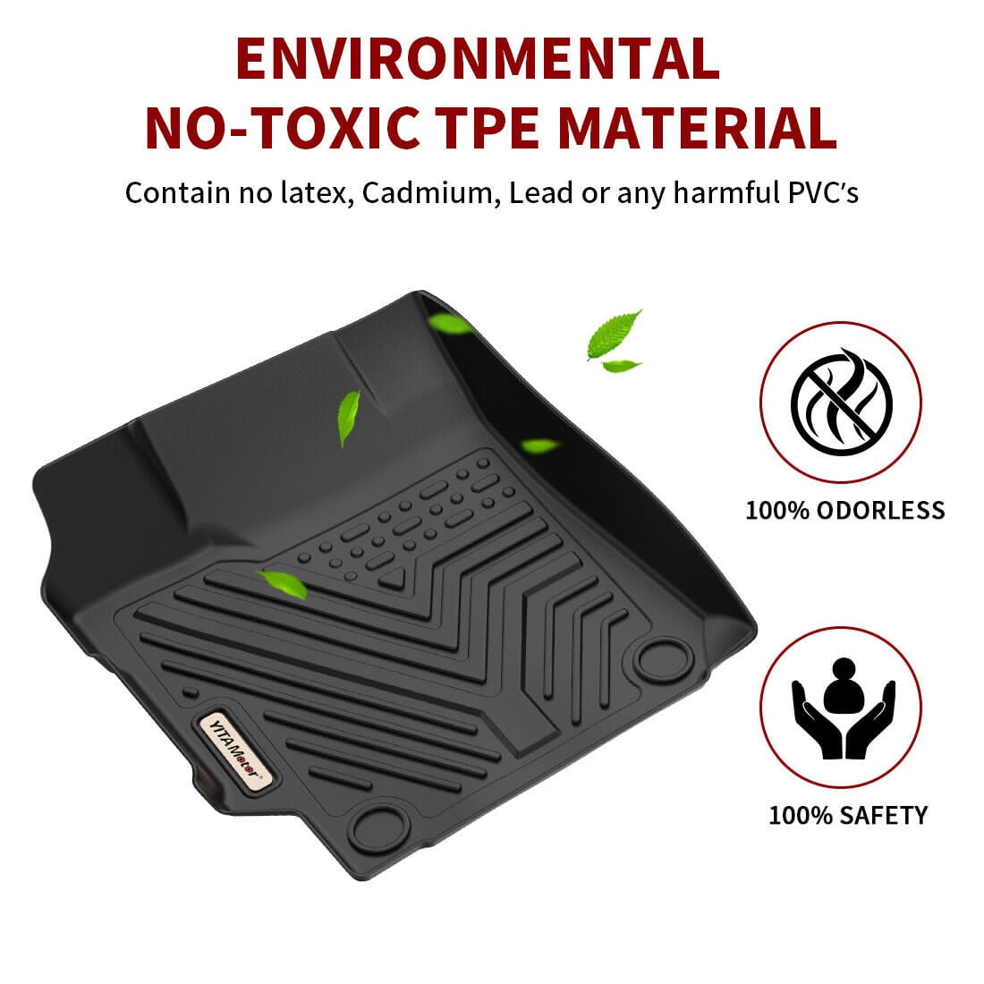RVNI Floor Mats for 2015-2017 Toyota Camry (No Camry Hybrid Models), FWD Models Only, Fit 1st & 2nd Floor Liner Set Black