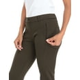 thumbnail image 6 of HDE Yoga Dress Pants for Women Straight Leg Pull On Pants with 8 Pockets Brown - L Long, 6 of 6