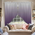 thumbnail image 4 of Swag Curtain Valances Purple and Grey Ombre Swag Valances for Kitchen Windows Gradient Gradual Color Short Topper Curtains Valance Tier Pair for Kitchen Bedroom Living Room Bathroom 28"x36", 4 of 8