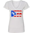 thumbnail image 3 of Inktastic Puerto Rico Flag in Text Women's V-Neck T-Shirt, 3 of 5