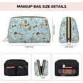 thumbnail image 2 of Bike Pattern rabbit Makeup Bag, Large Capacity Travel Cosmetic Bag for Women Girls- Travel Toiletry Bag Leather Portable Waterproof Makeup Case Organizer with Handle, 2 of 4