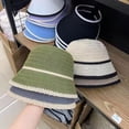 thumbnail image 4 of CoCopeaunts Summer Knitted Bucket Hats For Female Colorblock Womens Hip Hop Cap Men Foldable Bob Fisherman Hat Outdoor Travel Gorros Panama, 4 of 6