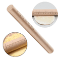 thumbnail image 1 of Rodillo de masa de madera de haya natural ecológico Rodillo de madera con escala para hornear Pasta Fondant Galletas Pizza Ravioli Dumpling Pie Pastelería Xemadio 2034020-2, 1 of 9
