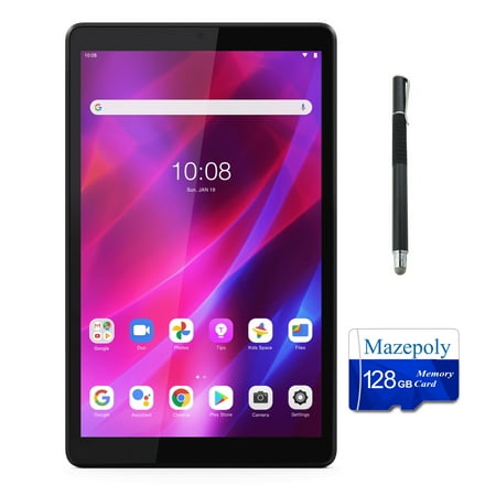 Lenovo Tab M8 Tablet, 8" HD IPS Display, Android 11, Quad-Core Processor, 3GB Ram, 32GB Storage, Long Battery Life, SD Card Slot, Grey + Mazepoly Accessories