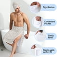 thumbnail image 5 of Colevkie 2 Pieces Bath Wrap Set for Men Bath Towel & Shower Skirt Soft Adjustable Beach Towel Bath Skirt with Pocket Home Use Bathroom Sauna Printed Rhombic Plaid Pattern, 5 of 7