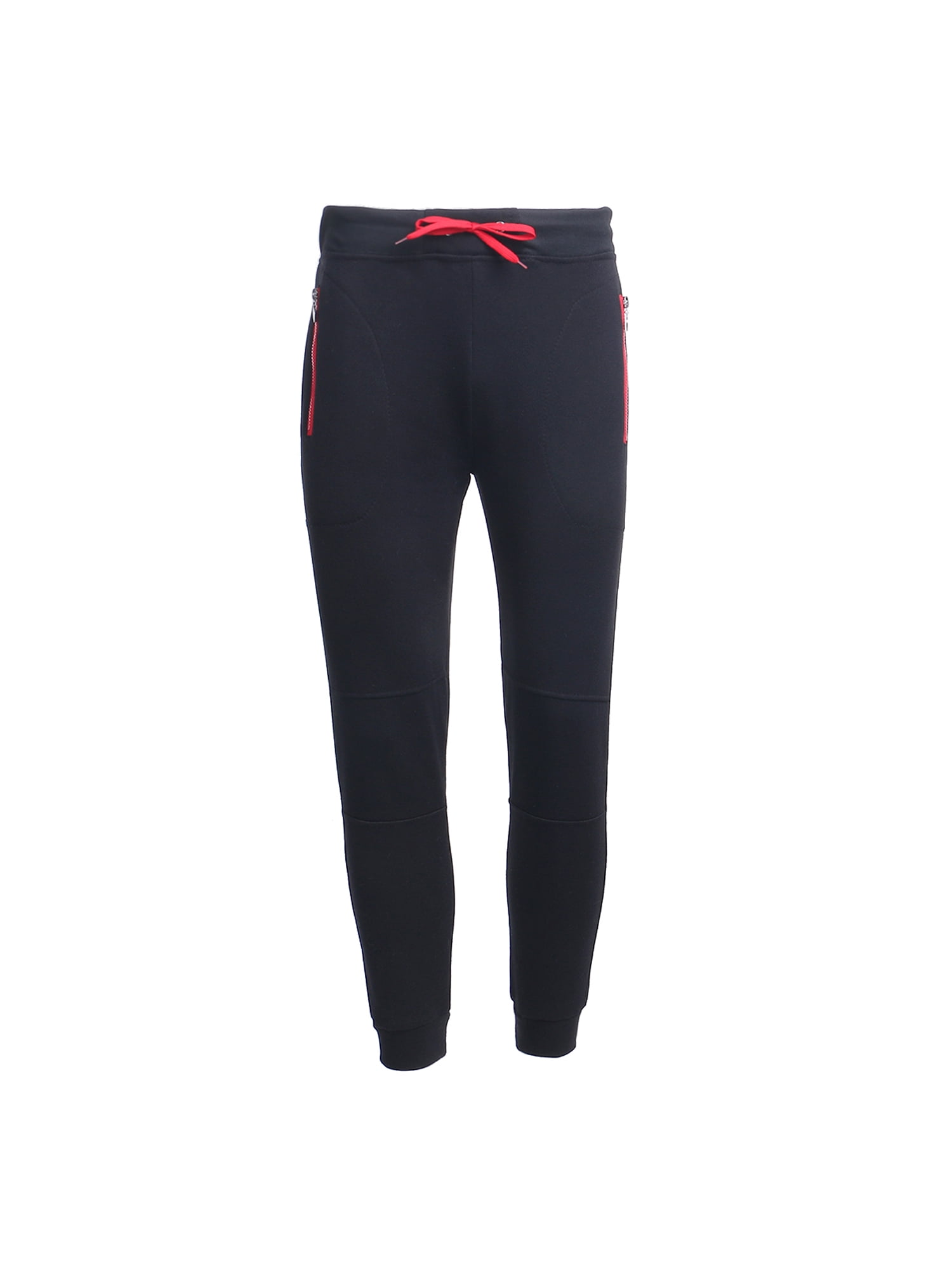 black slim fit track pants