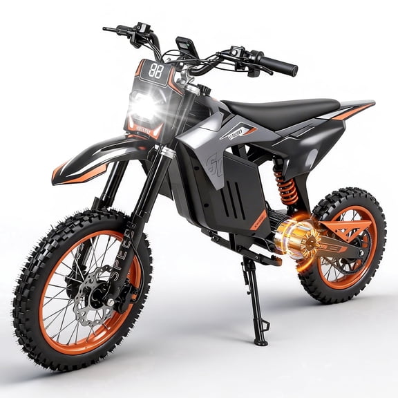 Electric Dirt Bike for Teens Adults, Mid-Drive Motor 3000W Peak, 14"/12" Fat Tire, Electric-Motorcycle with 48V 30AH Battery, 35 MPH Max Speed, Dual Shock Absorbers