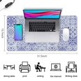 thumbnail image 5 of Long Mouse Pads for Desk,Blue Ethnic Geometric Pattern Desk Mats on Top Of Desks, Desk Mouse Pad Extra Large with 3mm Non-Slip Base and Stitched Edge for Gaming,Office,Work,Home 31.5"x15.7", 5 of 6