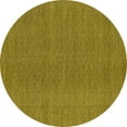 thumbnail image 1 of Ahgly Company Indoor Round Abstract Yellow Contemporary Area Rugs, 4' Round, 1 of 4