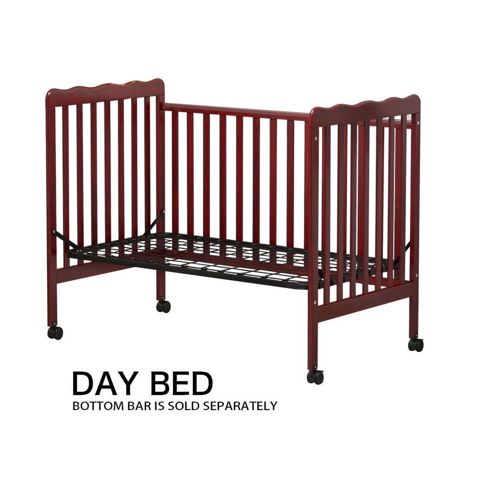 Euroco 3-in-1 Convertible Crib, Baby Crib with Drawers, Wood and Metal, White