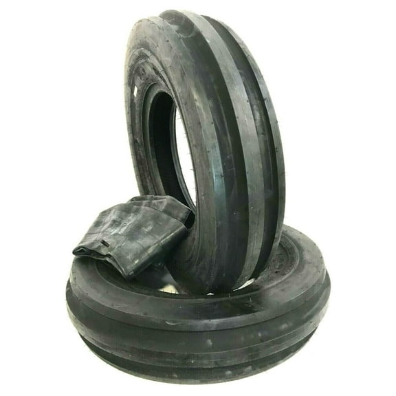 Two 400x8 4.00-8 Front 3 Rib Garden Lawn Easy Steer Tractor Tires W/tubes