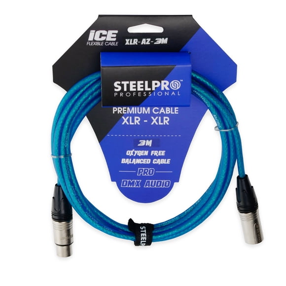 Cable Xlr 3m Balanceado Profesional Macho - Hembra Steelpro