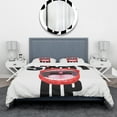 thumbnail image 3 of Designart 'Female Lips' Glam Duvet Cover Set, 3 of 4