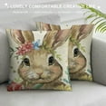 thumbnail image 3 of PHYHOO Easter Pillow Covers Easter Eggs Bunny Decor for Throw Pillows Covers Spring Farmhouse Pillow Covers Decor Couch Living Room White, 3 of 5