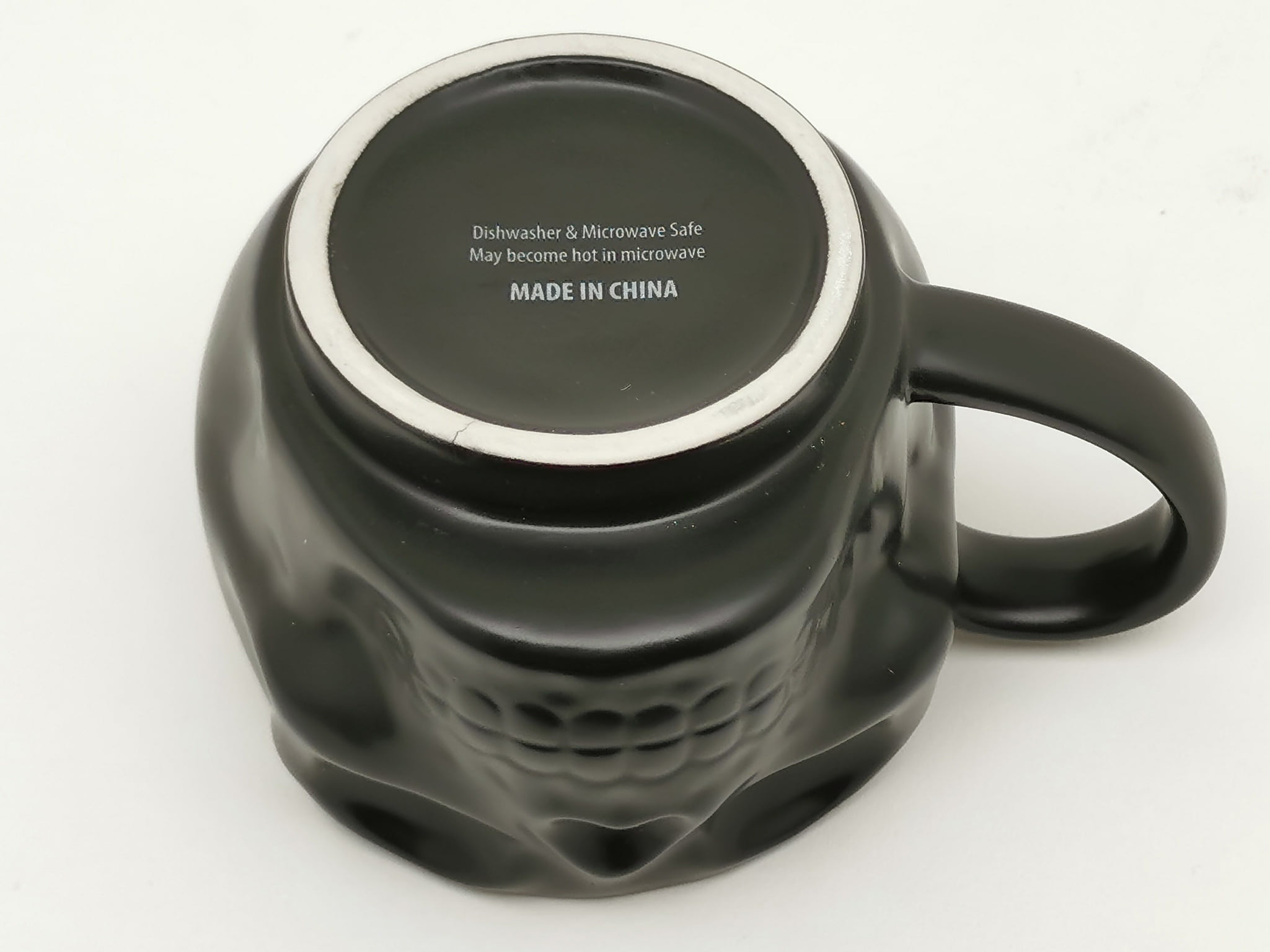 Creature Cups SKULL Ceramic Cup (11 Ounce, Black