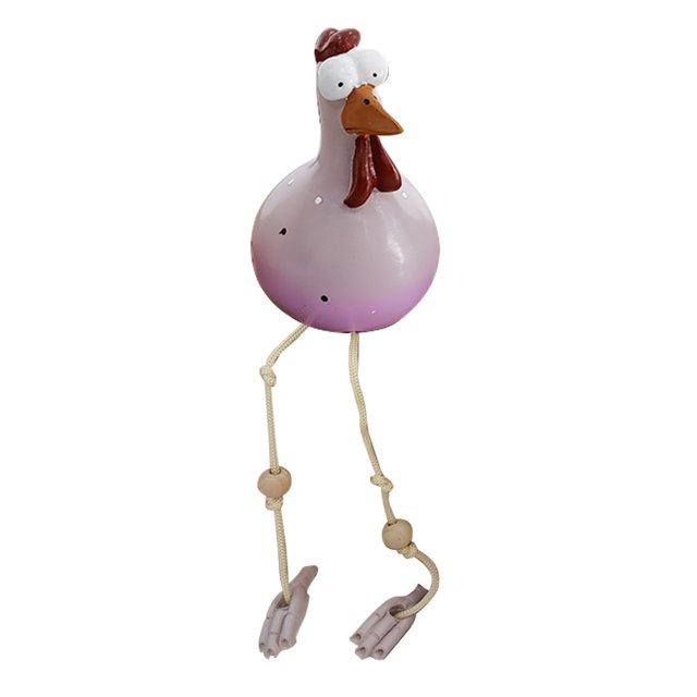 Estatua creativa de pollo de ojos grandes Regalos perfectos Pies largos para interiores al aire libre (D) Ehuebsd Libre de BPA